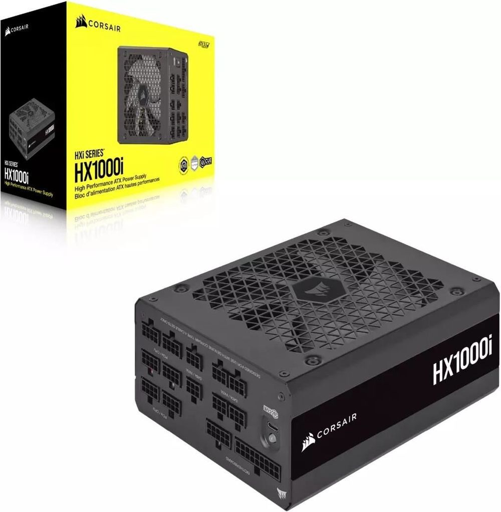 Захранване Corsair HX1000i (1000W) 80 Plus Platinum PSU ATX 3.0, PCIe 5.0 - CP-9020259-EU