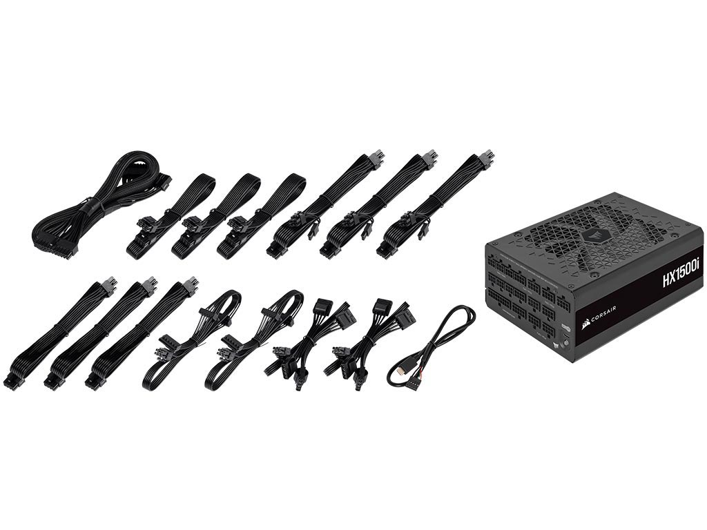 Захранване Corsair HX1500i (1500W) 80 Plus Platinum PSU ATX 3.0, PCIe 5.0 - CP-9020261-EU
