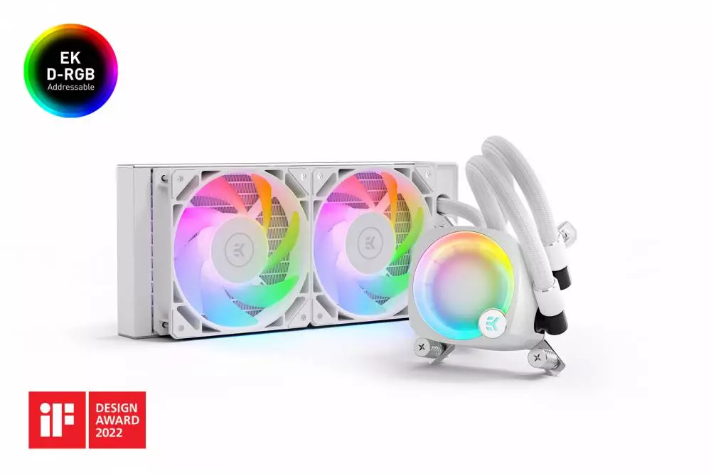 Водно охлаждане за процесор EK-Nucleus AIO CR240 Lux D-RGB - White