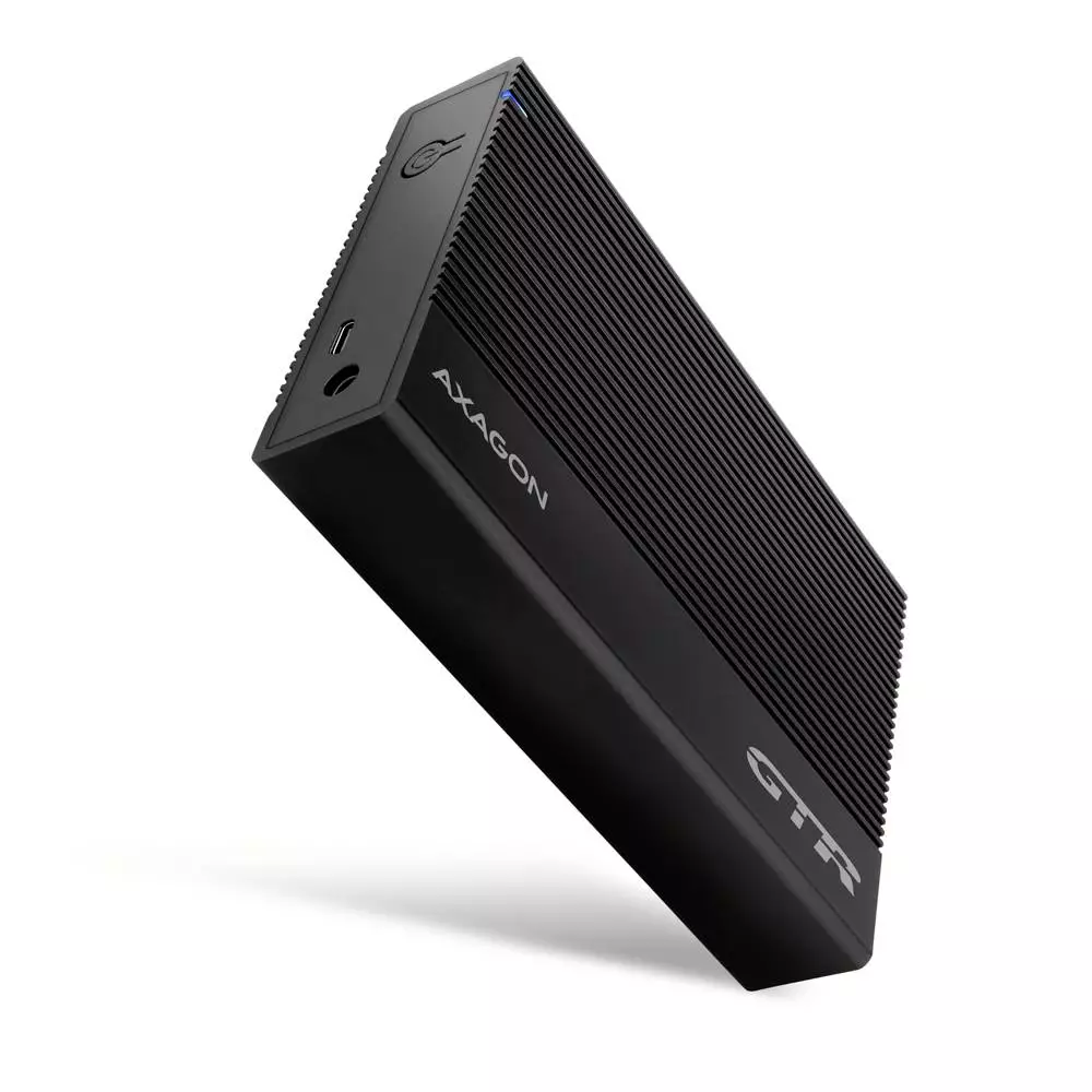 Външна кутия за диск AXAGON EE35-GTR USB-C 3.2 Gen 1, SATA 6G, 3.5" External HDD Black
