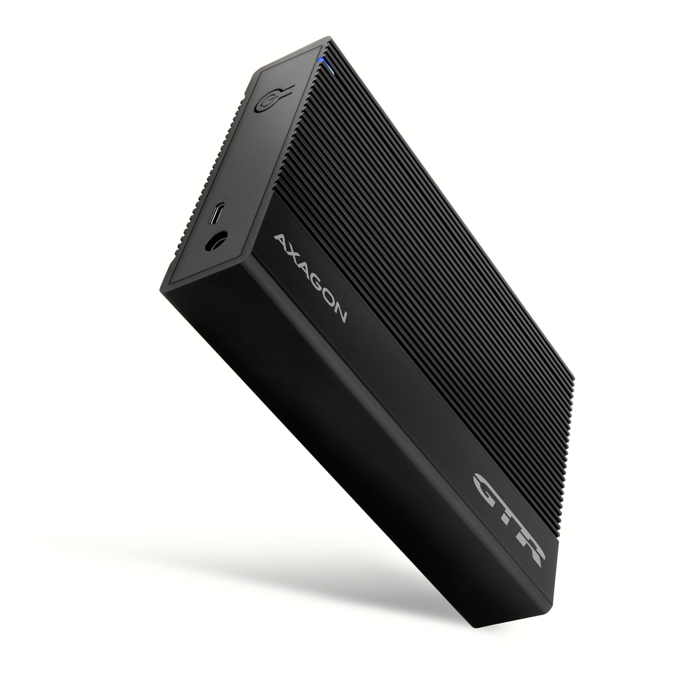 Външна кутия за диск AXAGON EE35-GTR USB-C 3.2 Gen 1, SATA 6G, 3.5" External HDD Black