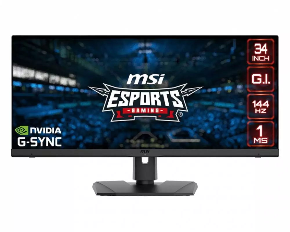 Монитор MSI OPTIX MPG341QR, 34", IPS, UWQHD 3440x1440, 144Hz, 1ms, HDR, G-Sync Compatible