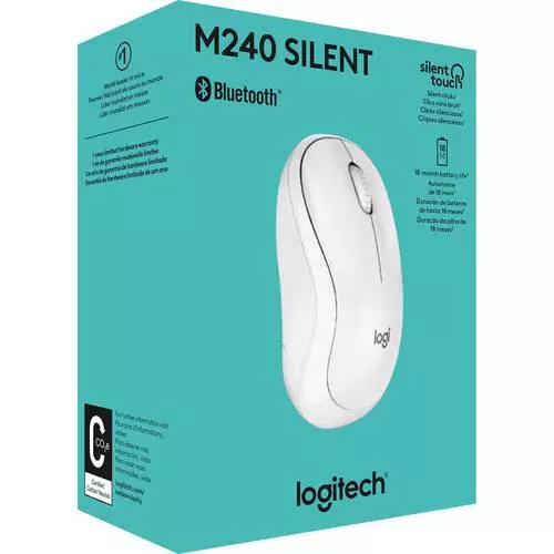 Logitech M240 Silent Bluetooth Mouse White - 910-007120