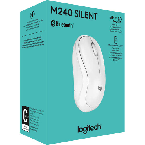 Logitech M240 Silent Bluetooth Mouse White - 910-007120