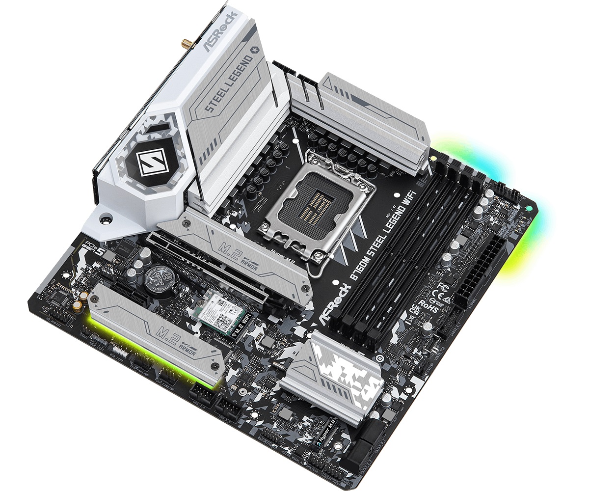 Дънна платка Asrock B760M Steel Legend WIFI LGA1700 DDR5