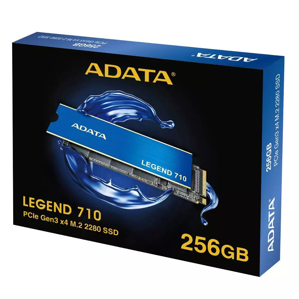Диск SSD Adata Legend 710 256GB M.2 2280 NVMe PCIe Gen3 x4 3D NAND - ALEG-710-256GCS
