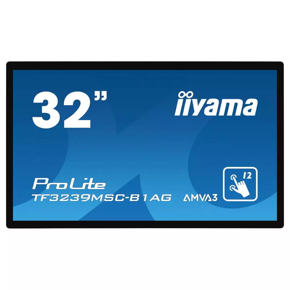 Tъч Дисплей IIYAMA ProLite TF3239MSC-B1AG 31.5", VA, FHD 1920x1080, 60Hz, 8ms, VGA, HDMI, DisplayPort, RS232, LAN