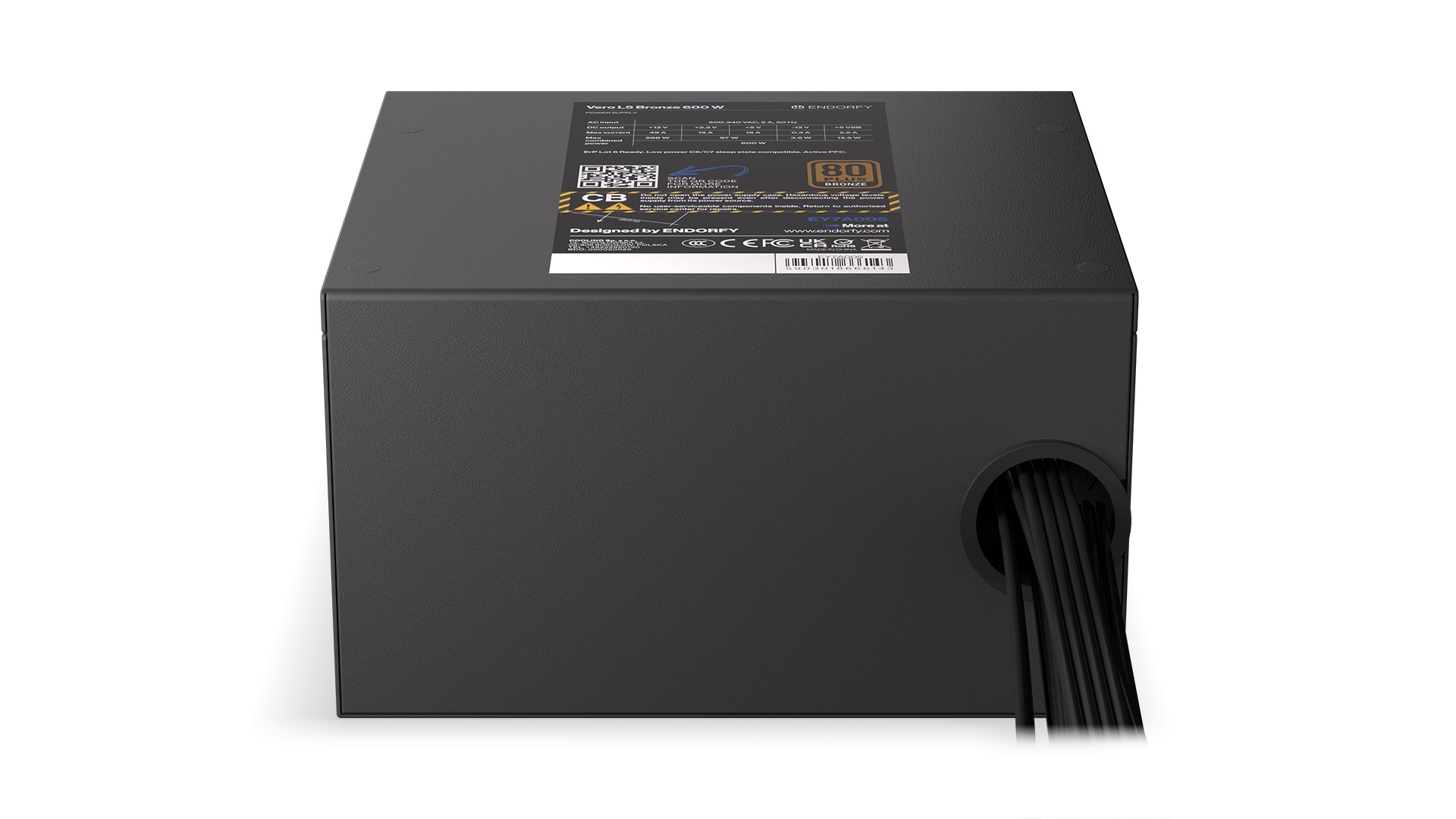 Захранване Endorfy Vero L5 Bronze 600W 80 Plus Bronze PSU - EY7A005 