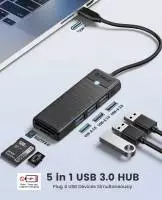 Orico хъб HUB USB3.1 Type-C - 3 x USB3.0, SD, TF - PAPW3AT-C3-015-BK
