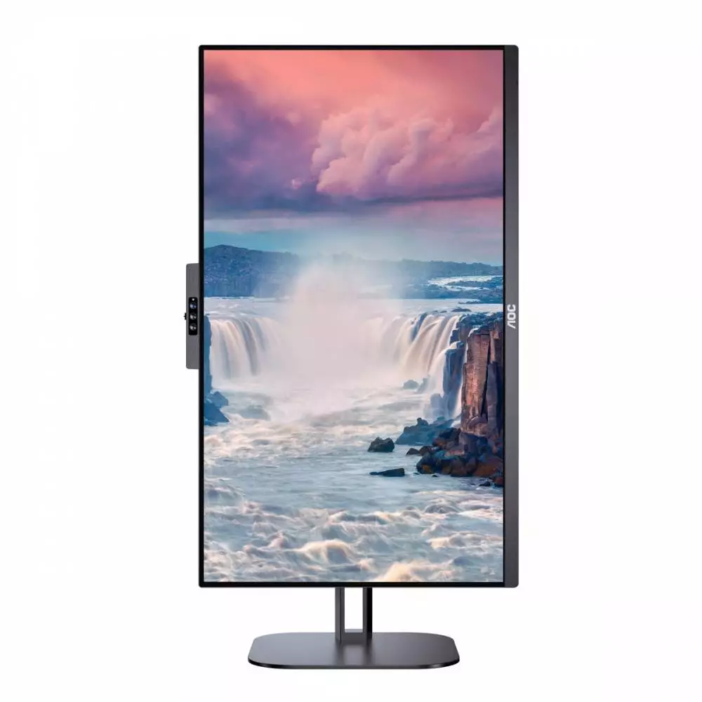 Монитор AOC 24V5CW/BK, 23.8", IPS, FHD 1920x1080, 75Hz, 1ms, HDMI, DP, USB-C, WebCam, AMD FreeSync