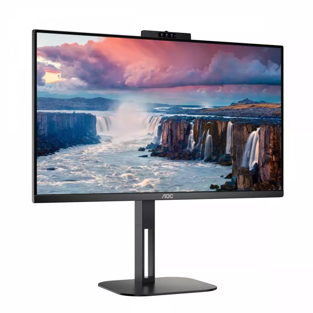 Монитор AOC 24V5CW/BK, 23.8", IPS, FHD 1920x1080, 75Hz, 1ms, HDMI, DP, USB-C, WebCam, AMD FreeSync