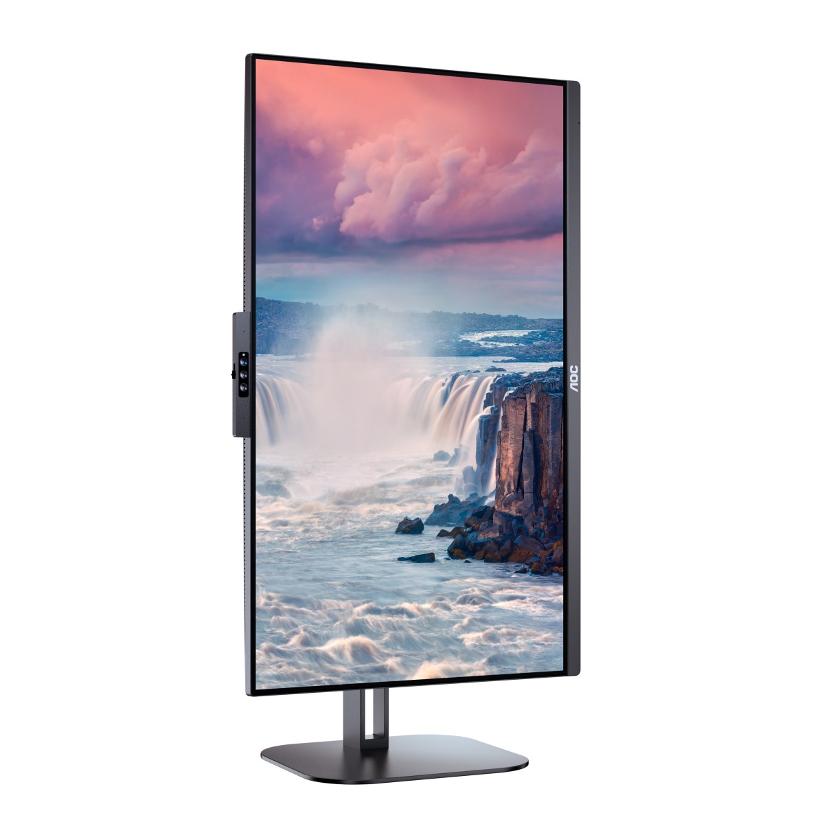 Монитор AOC 24V5CW/BK, 23.8", IPS, FHD 1920x1080, 75Hz, 1ms, HDMI, DP, USB-C, WebCam, AMD FreeSync