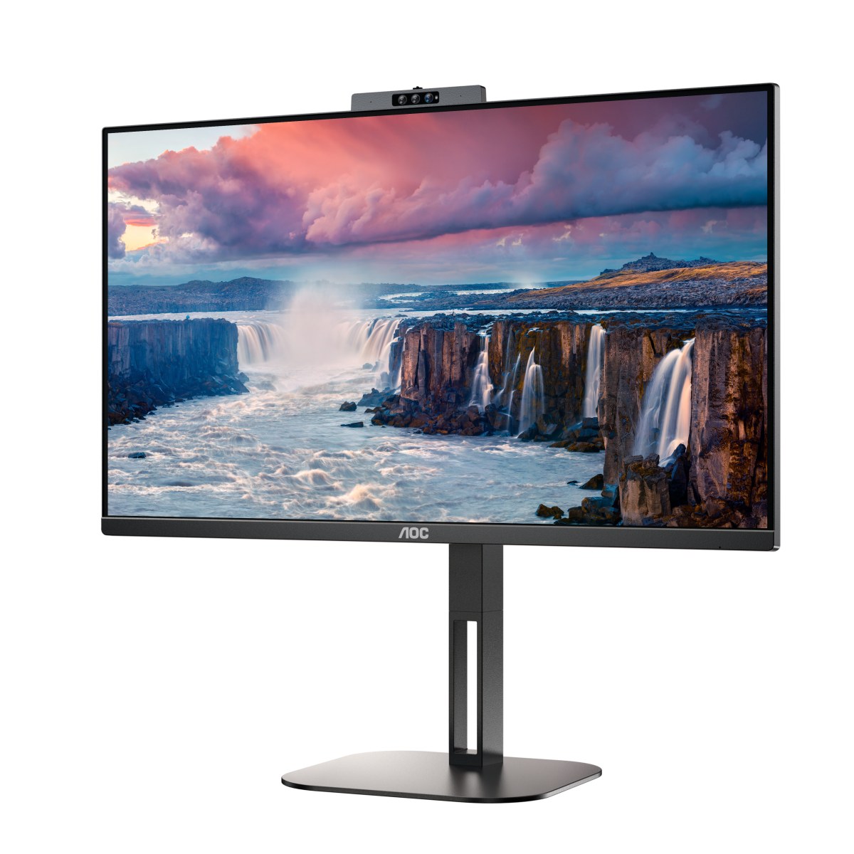 Монитор AOC 24V5CW/BK, 23.8", IPS, FHD 1920x1080, 75Hz, 1ms, HDMI, DP, USB-C, WebCam, AMD FreeSync