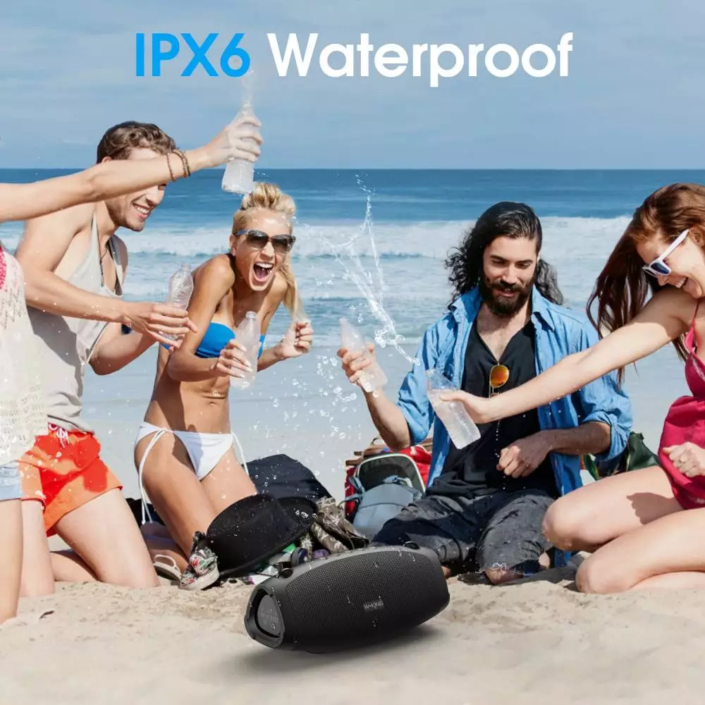 W-King Блутут мобилна колонка Bluetooth Speaker - X10 Black- 70W