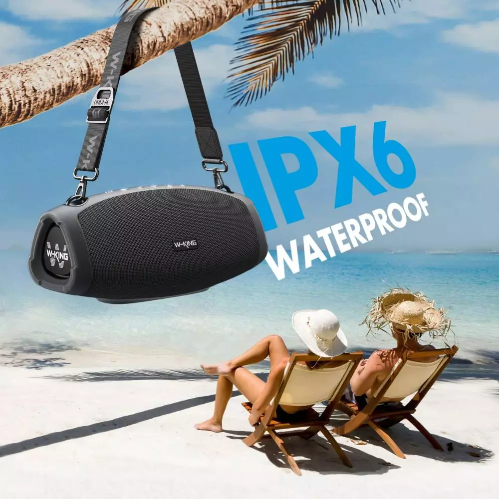 W-King Блутут мобилна колонка Bluetooth Speaker - X10 Black- 70W