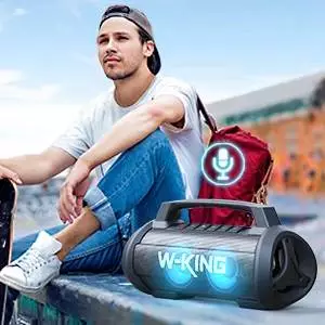 W-King Блутут мобилна парти колонка Bluetooth Party Speaker - D10 Black - 70W, Karaoke mic input, Light Show