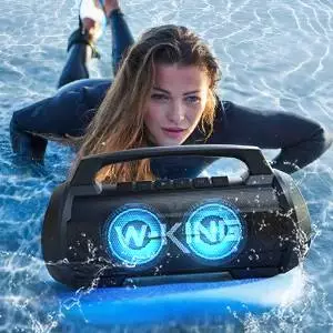 W-King Блутут мобилна парти колонка Bluetooth Party Speaker - D10 Black - 70W, Karaoke mic input, Light Show