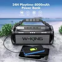 W-King Блутут мобилна колонка Bluetooth Speaker - D8 Black - 50W