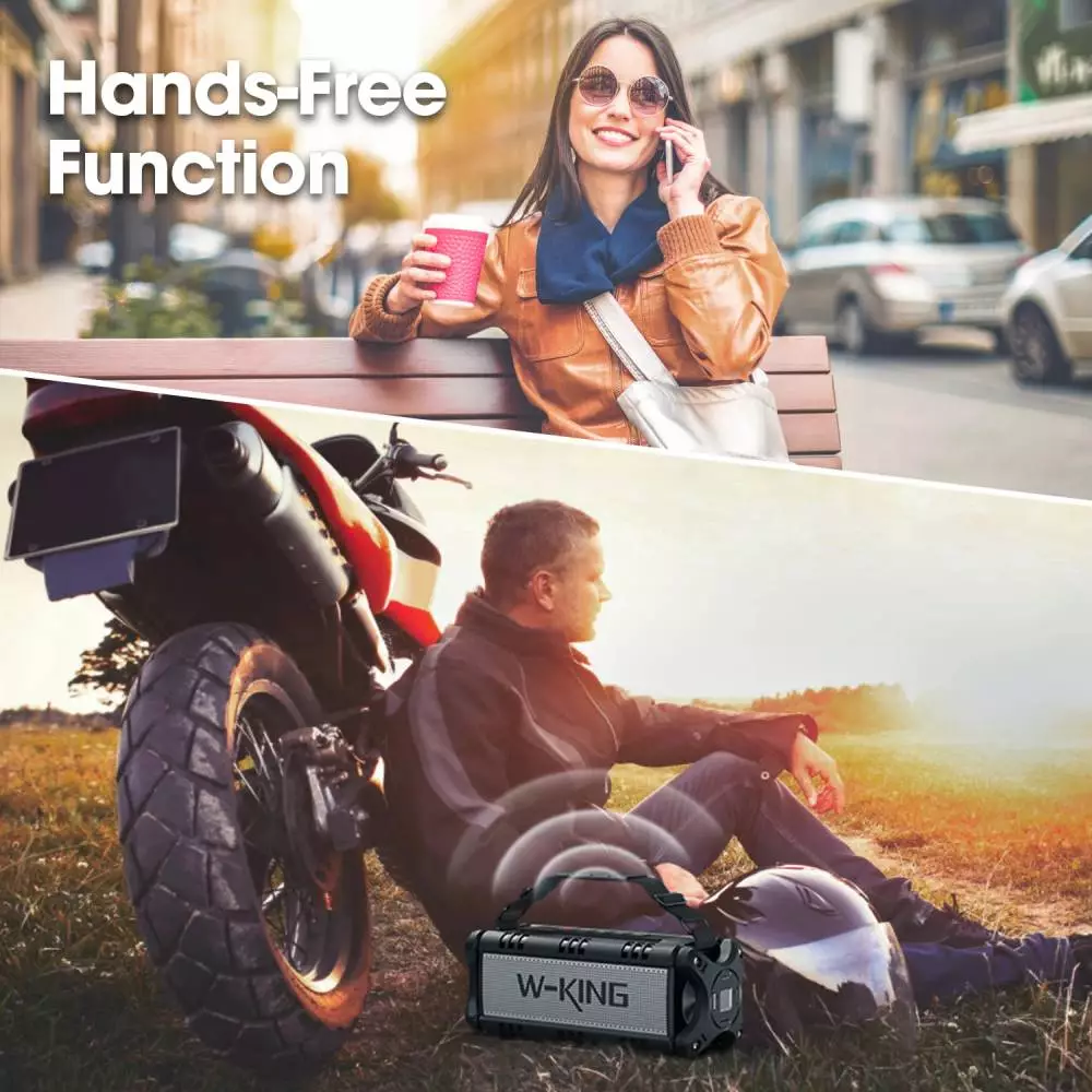 W-King Блутут мобилна колонка Bluetooth Speaker - D8 Black - 50W