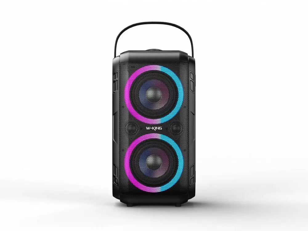 W-King Блутут парти колона Bluetooth Party Speaker - T9 Black - 80W, Wireless Microphone, Karaoke
