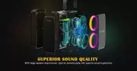 W-King Блутут парти колона Bluetooth Party Speaker - T9 Black - 80W, Wireless Microphone, Karaoke