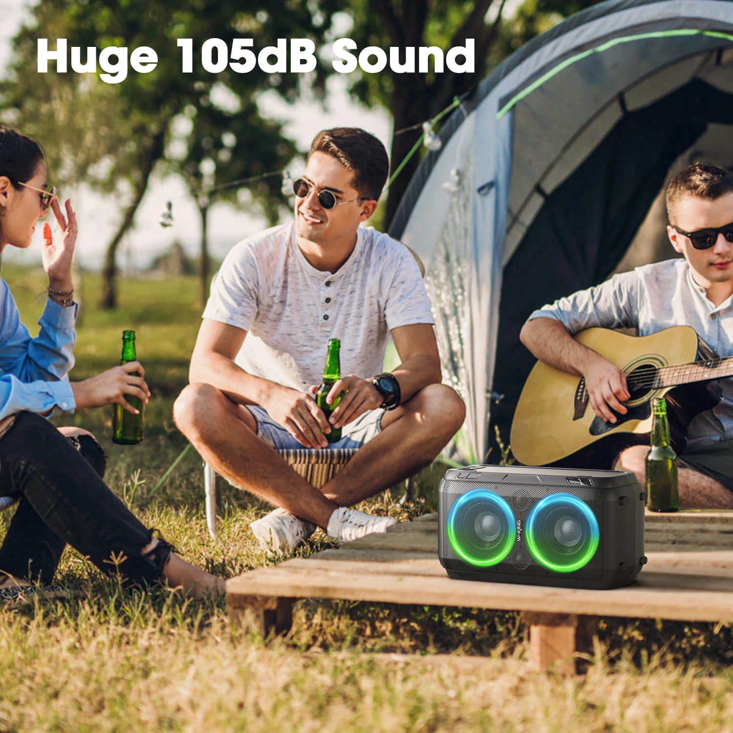 W-King Блутут парти колона Bluetooth Party Speaker - T9 Black - 80W, Wireless Microphone, Karaoke