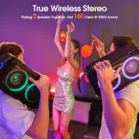 W-King Блутут парти колона Bluetooth Party Speaker - T9 Black - 80W, Wireless Microphone, Karaoke