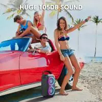 W-King Блутут парти колона Bluetooth Party Speaker - T9 Black - 80W, Wireless Microphone, Karaoke
