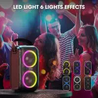 W-King Блутут парти колона Bluetooth Party Speaker - T9 Black - 80W, Wireless Microphone, Karaoke