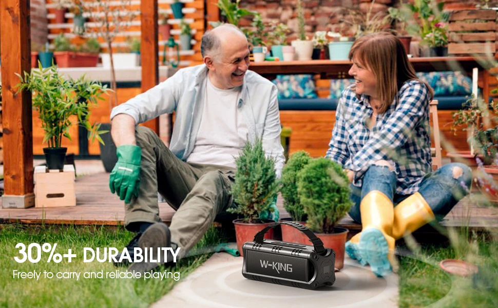 W-King Блутут мобилна колонка Bluetooth Speaker - D8 Mini Black - 30W
