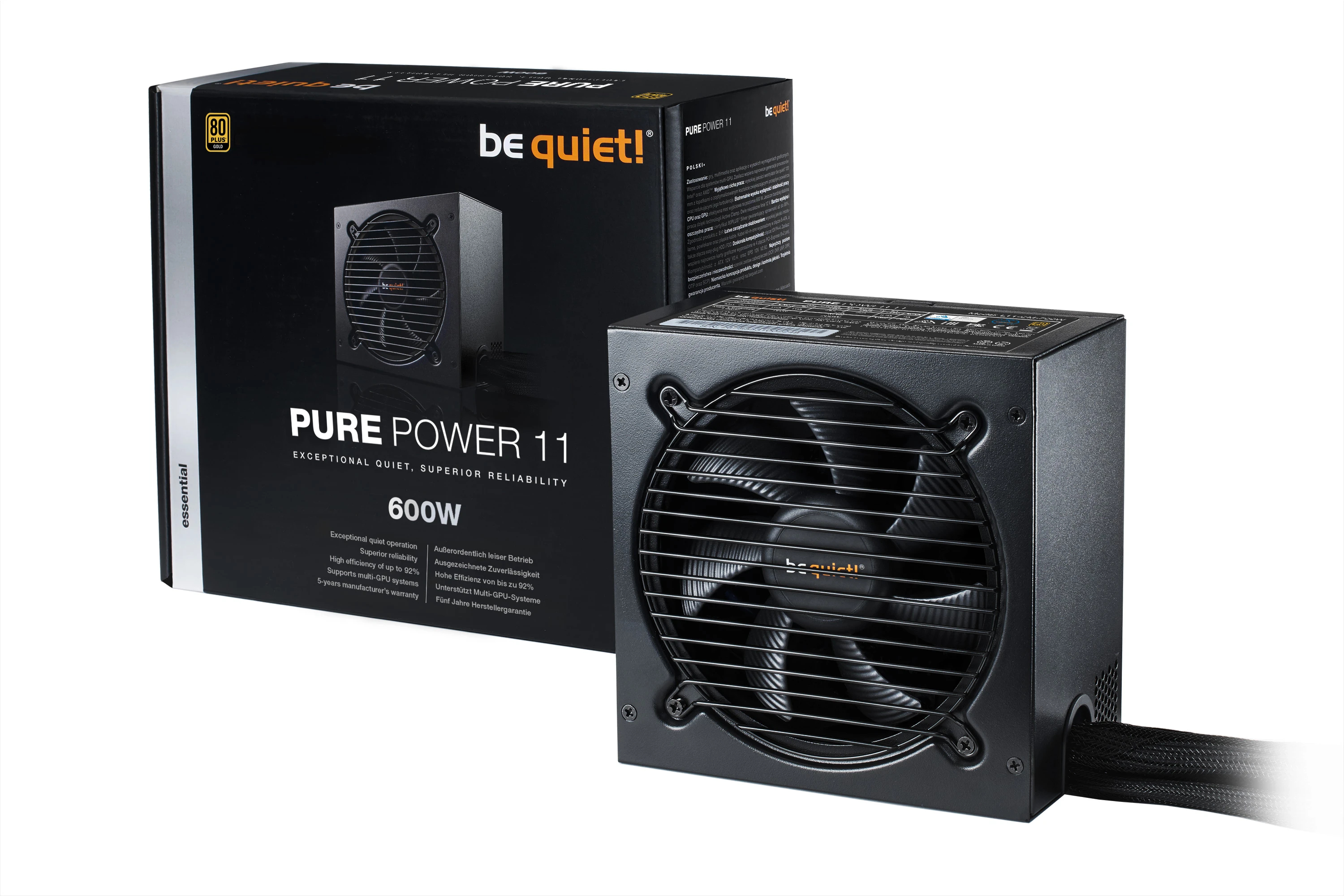 Захранване be quiet! Pure Power 11 600W PSU 80 Plus Gold - BN294
