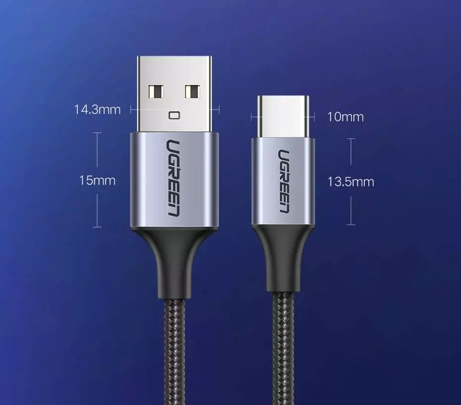 Ugreen кабел USB 2.0 Type A to Type-C US288, 1.5m - 60127
