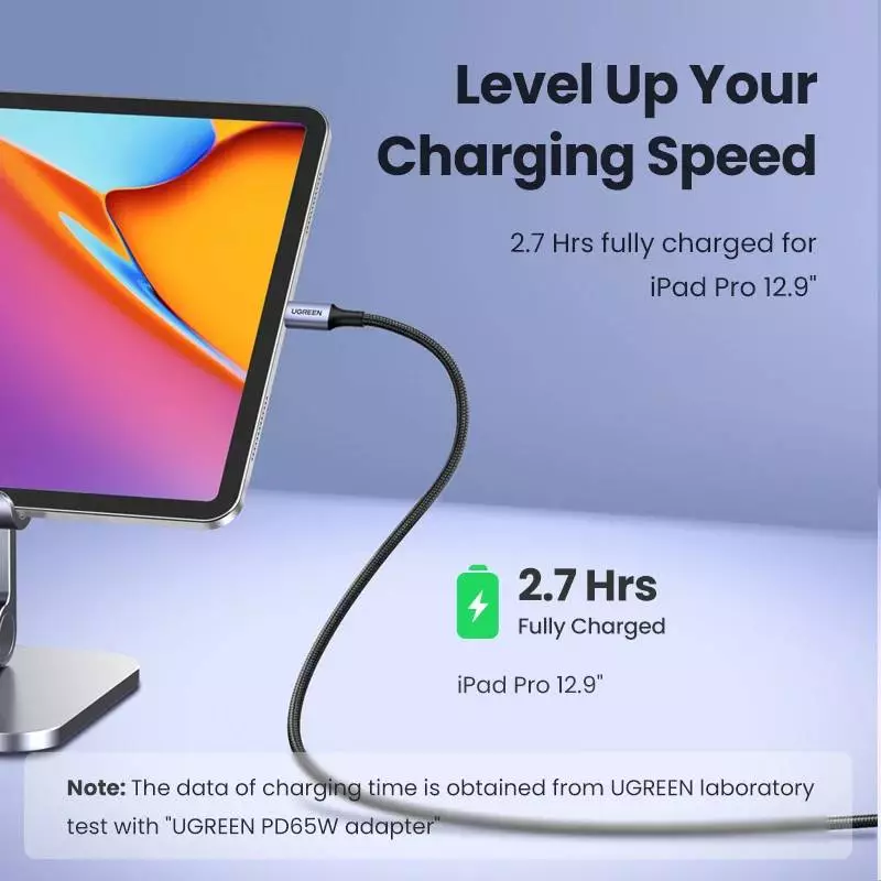 Ugreen кабел USB 2.0 Type-C М/М US316, 100W, 5A, 3m - 90120