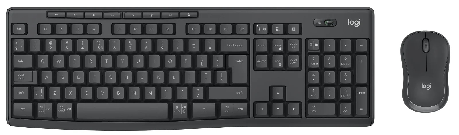 Клавиатура с мишка Logitech MK370 Wireless Combo for Business Graphite US - 920-012077