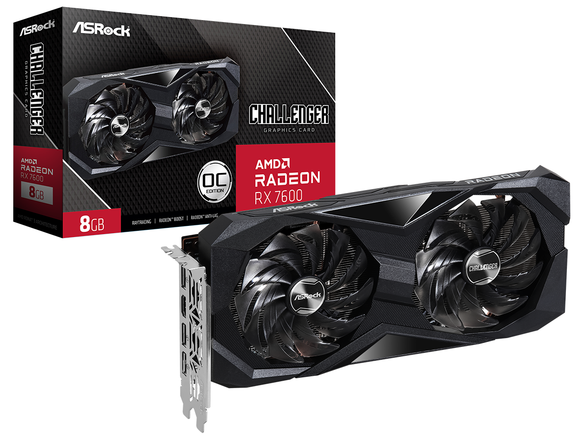 Видео карта Asrock AMD Radeon RX 7600 Challenger OC 8GB GDDR6