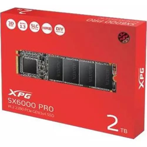 Диск SSD Adata XPG SX6000 Pro 2TB M.2 2280 NVMe PCIe Gen3x4 - ASX6000PNP-2TT-C
