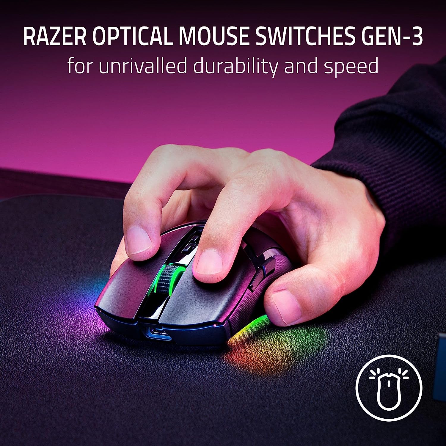 Геймърска мишка Razer Cobra Pro Wireless Gaming Mouse, Razer Focus Pro 30K Optical Sensor - RZ01-04660100-R3G1