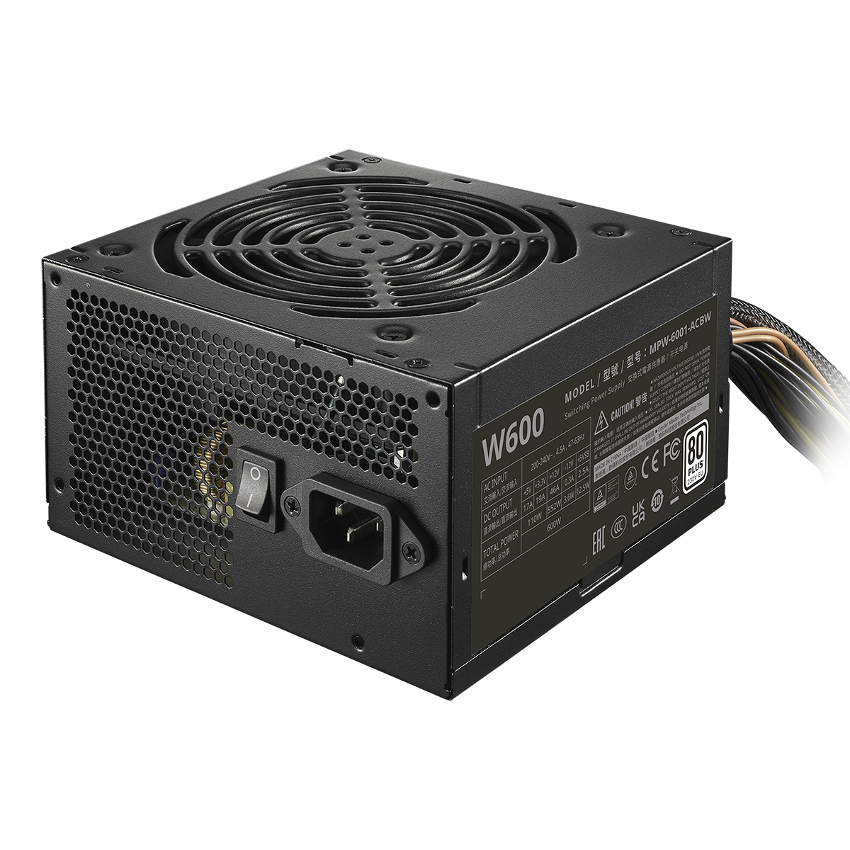 Захранване Cooler Master Elite Nex 600W 230V, 80 Plus White PSU - MPW-6001-ACBW-BEU