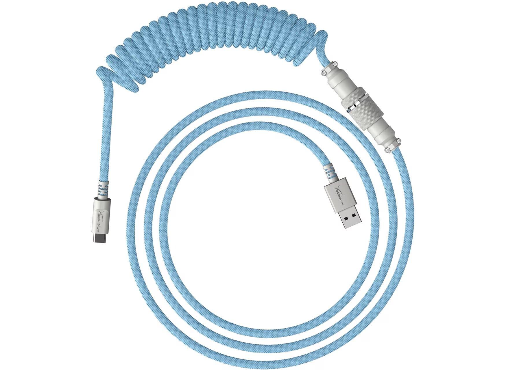 Καλώδιο πληκτρολογίου HyperX Coiled Cable USB-C Light Blue-White