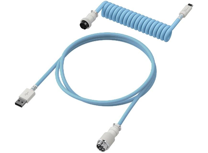 Καλώδιο πληκτρολογίου HyperX Coiled Cable USB-C Light Blue-White