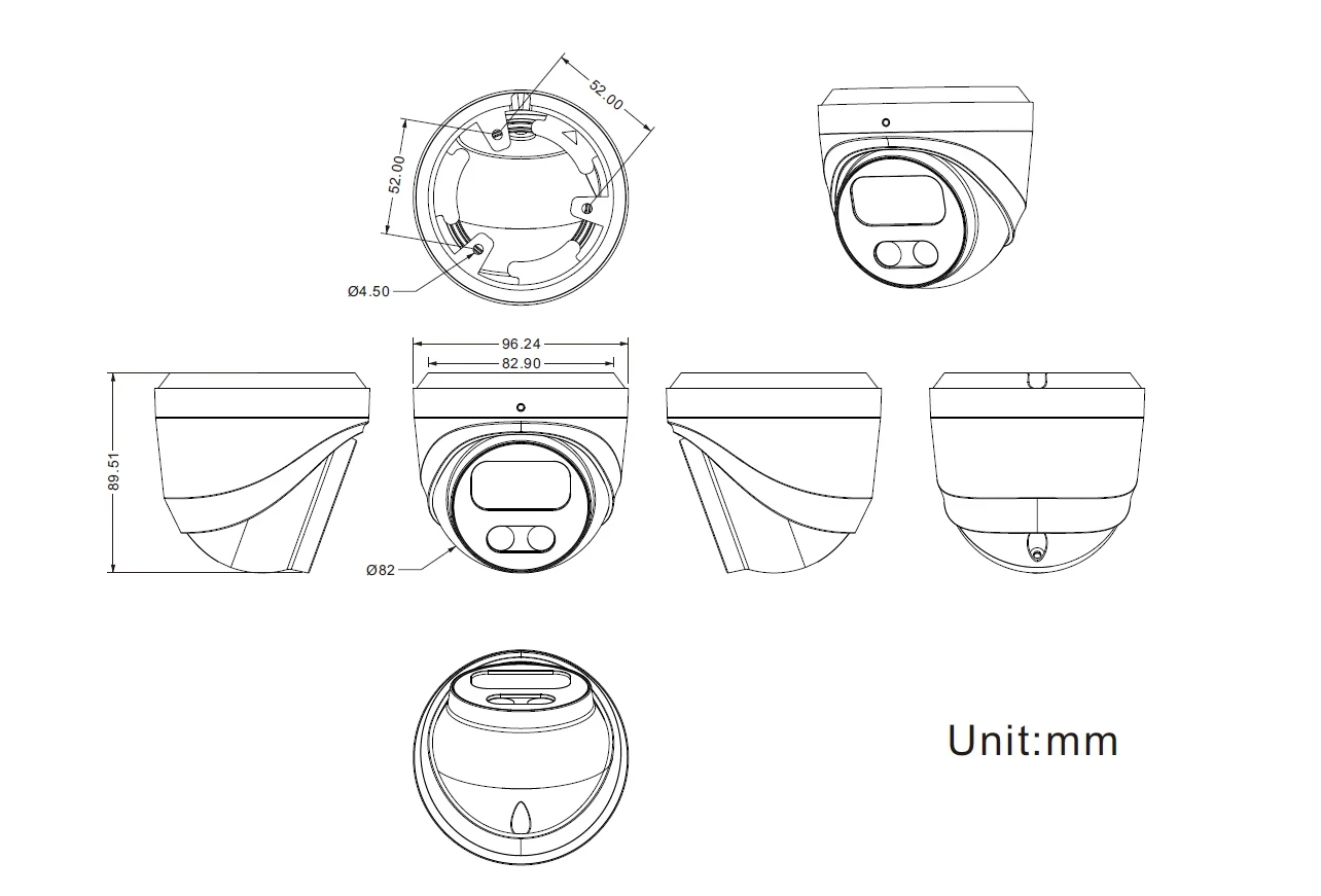 Longse охранителна камера IP Camera Dome - CMSBFG200 - 2MP, PoE, 3.6mm