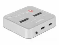 Докинг станция Delock 1 x M.2 NVMe SSD + 1 x M.2 SATA SSD, SD Express Card Reader, Клониране