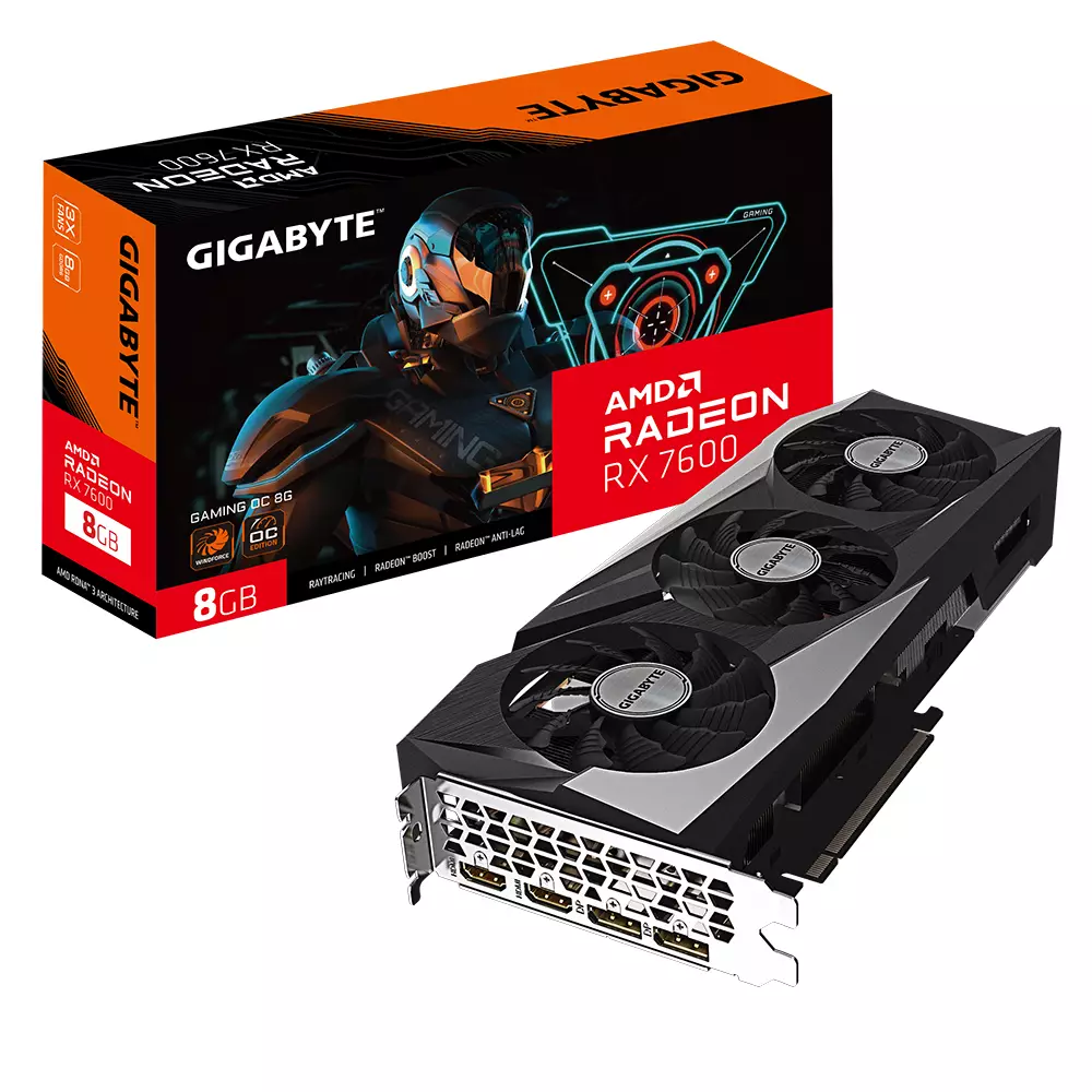 Graphics card Gigabyte AMD Radeon RX 7600 GAMING OC 8GB GDDR6