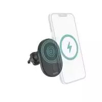 Безжично зарядно HAMA MagCharge Car FC15, 15W, Магнитно, За кола, Черен