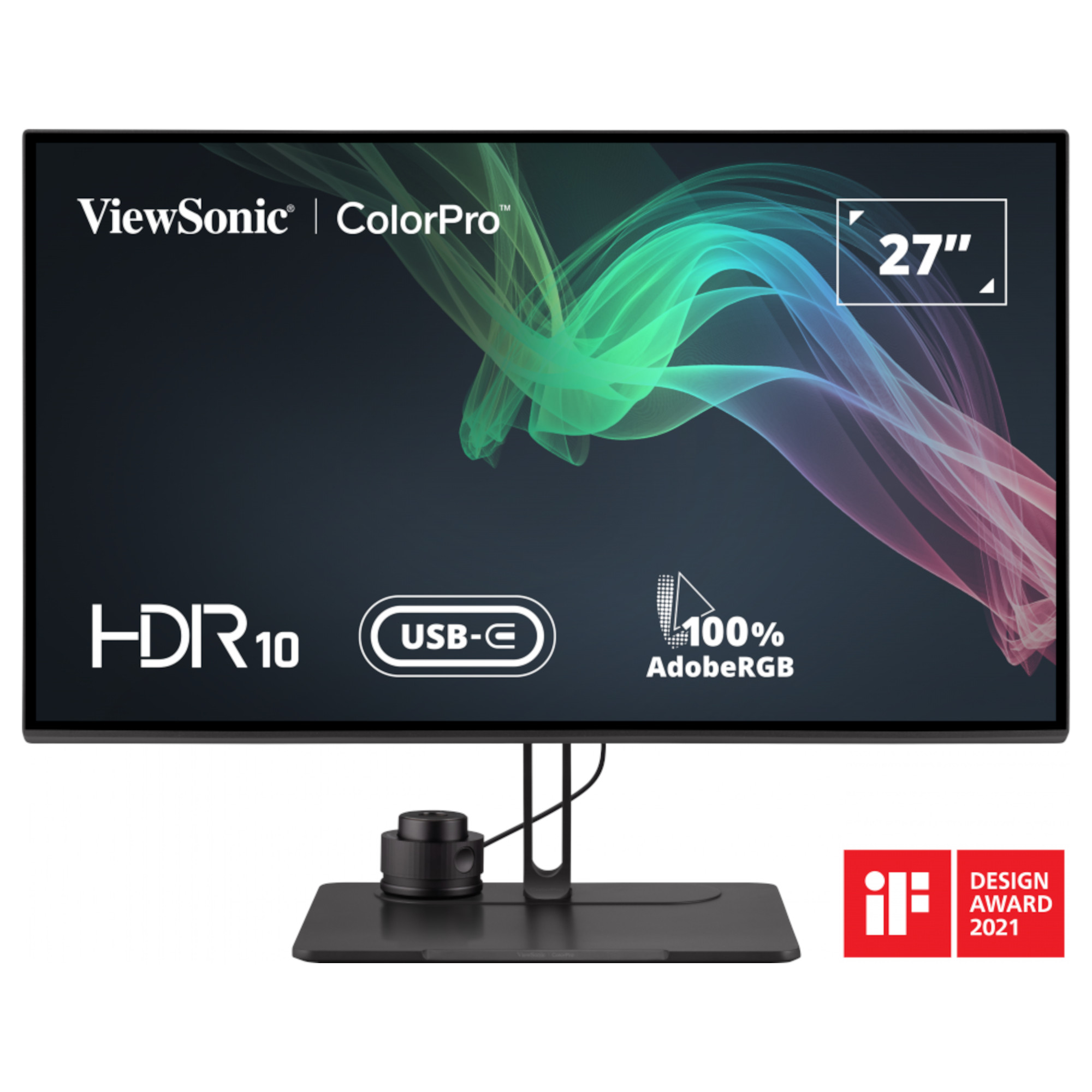 Монитор ViewSonic VP2786-4K, 27", IPS, 4K UHD 3840x2160, 60Hz, 5ms, HDR, 10-bit color, HDM, USB-C