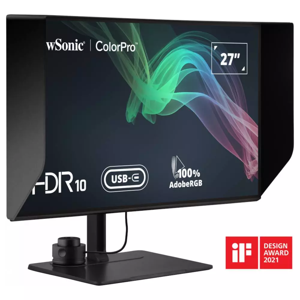 Монитор ViewSonic VP2786-4K, 27", IPS, 4K UHD 3840x2160, 60Hz, 5ms, HDR, 10-bit color, HDM, USB-C