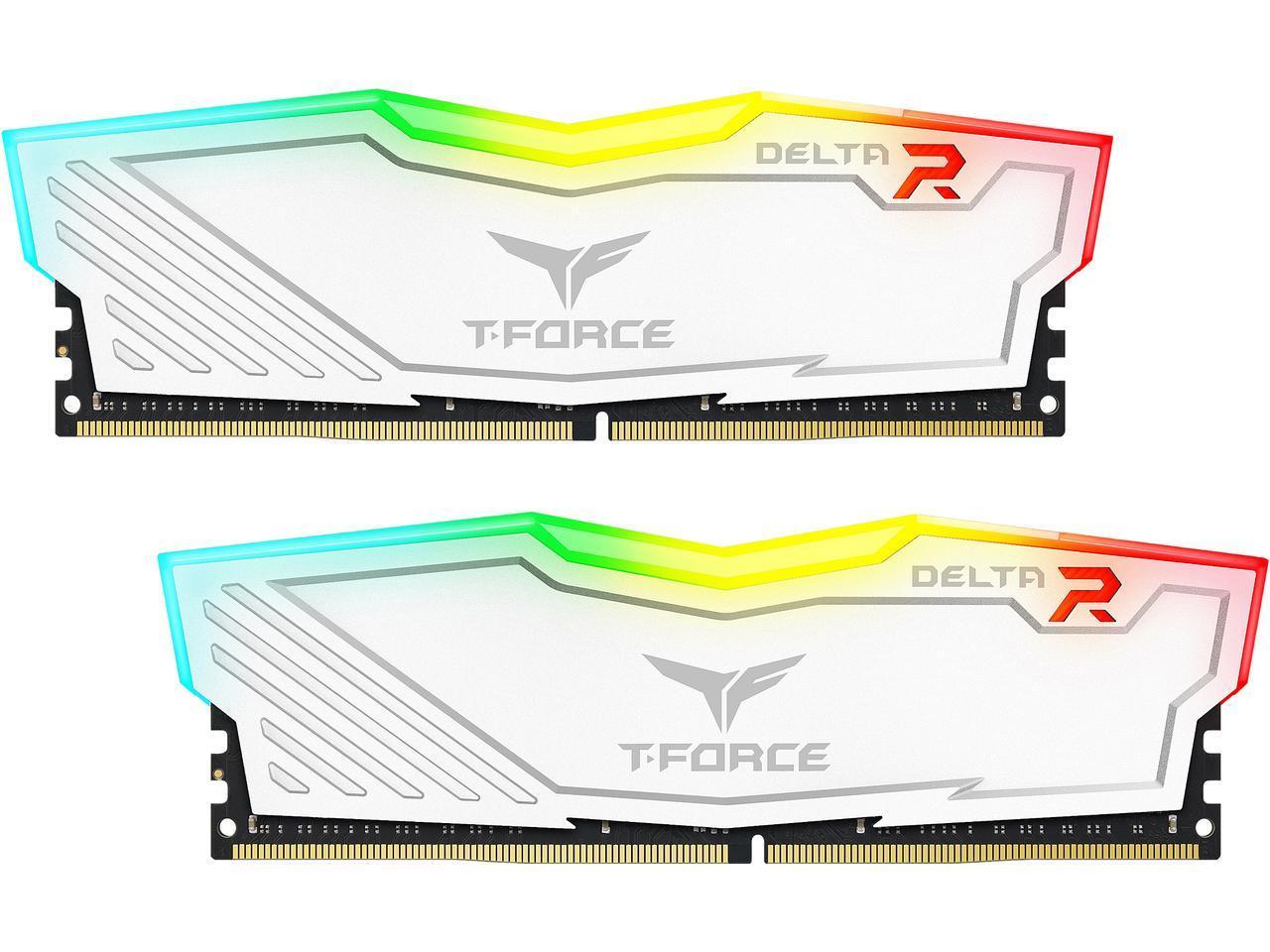 Памет Team Group T-Force Delta RGB White DDR4 16GB (2x8GB) 3200MHz CL16 - TF4D416G3200HC16FDC01