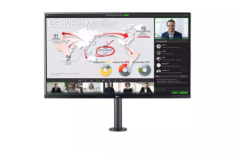 Монитор LG 32QP88NP-B, 32", IPS, QHD 2560x1440, HDR10, sRGB 99%, USB Type-C