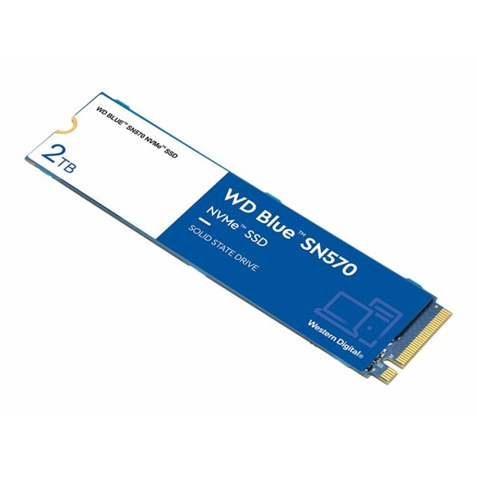 Диск SSD WD Blue SN570, 2TB M.2 2280 NVMe PCIe Gen3 x4 - WDS200T3B0C