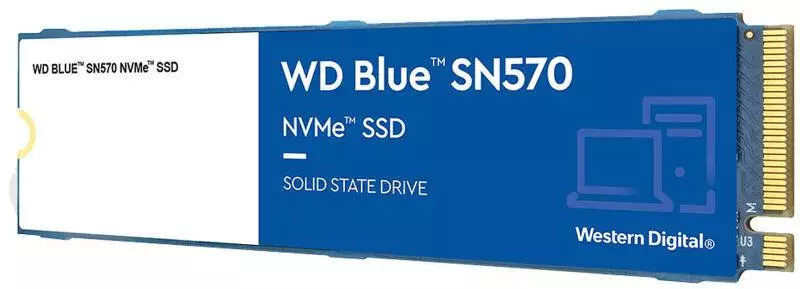 Диск SSD WD Blue SN570, 2TB M.2 2280 NVMe PCIe Gen3 x4 - WDS200T3B0C